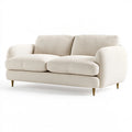 Divano 2 posti 170 x 90 x 85 cm in tessuto beige - stile moderno per soggiorno