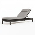 Lettino prendisole 200 x 70 cm in metallo grigio e nero - schienale regolabile per esterno
