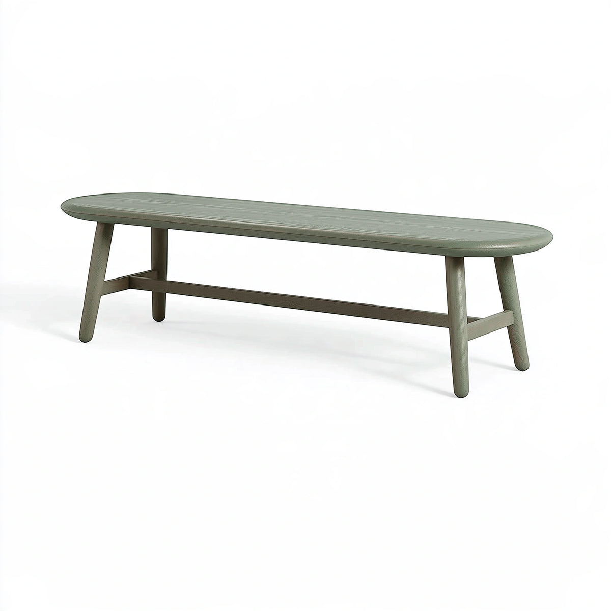 Panca 160 x 40 x 45 cm in legno verde salvia - stile moderno per ingresso e sala da pranzo