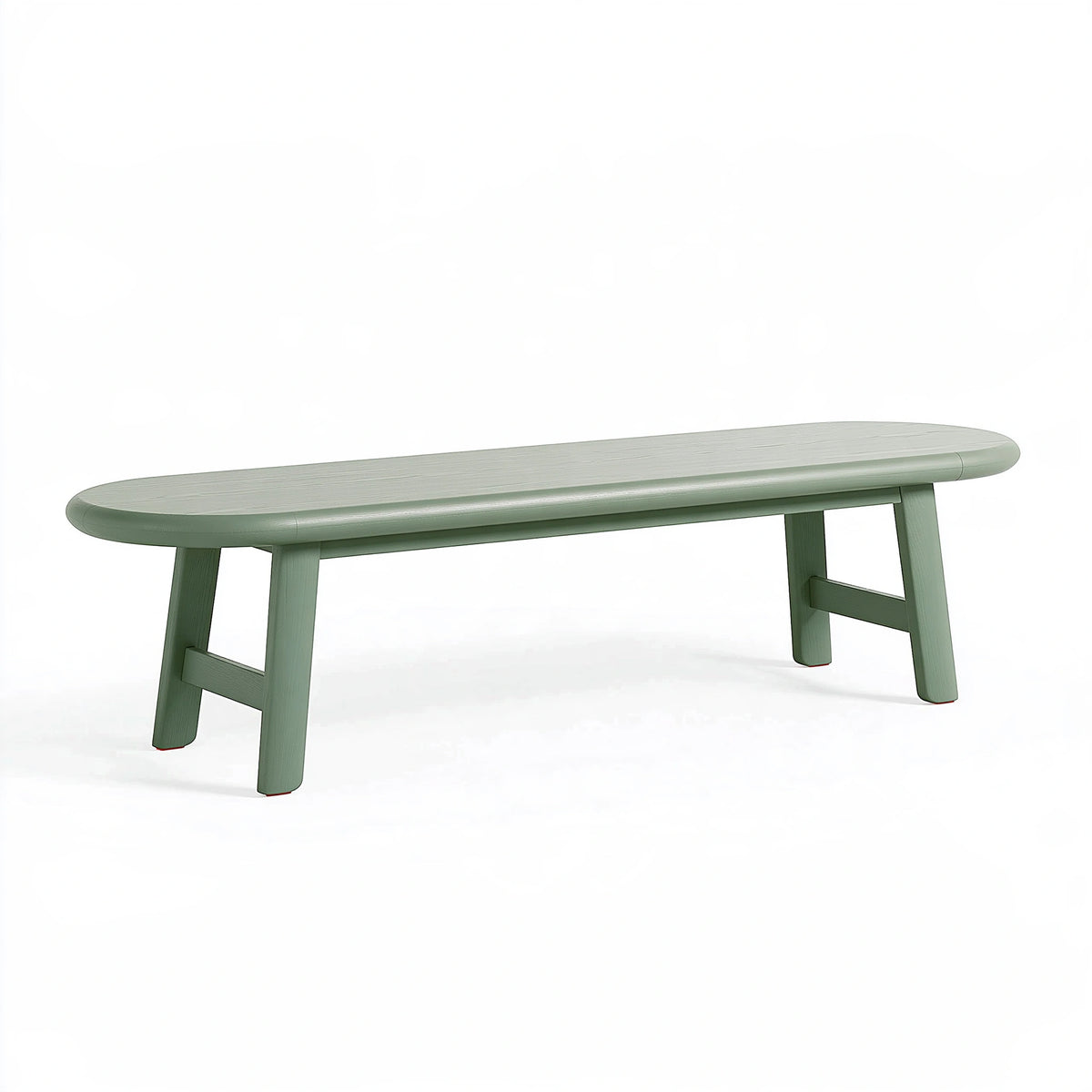 Panca 120 x 35 x 45 cm in legno verde salvia - design moderno per ingresso e soggiorno