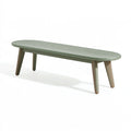 Panca 120 x 35 x 45 cm in legno verde salvia - stile moderno